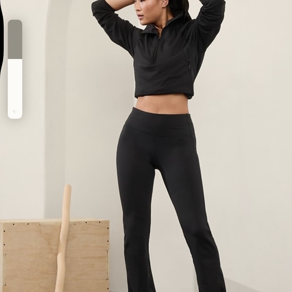 Athleta altitude fleece black pant size small